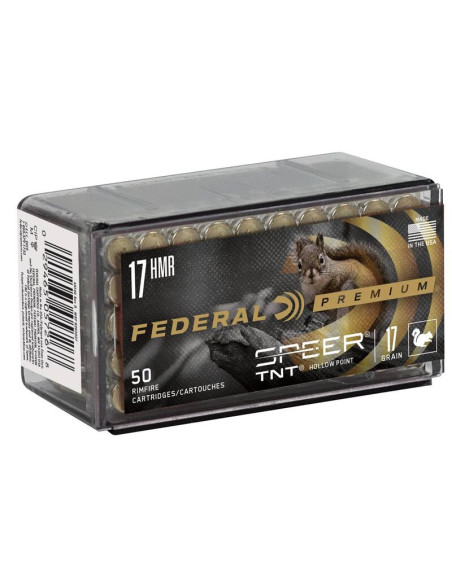 Munición metálica FEDERAL Speer TNT - 17 HMR - 17 grains - P770
