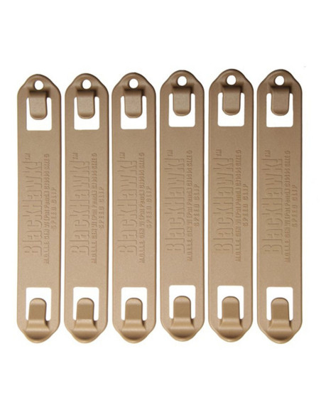 Clips rápidos BLACKHAWK! S.T.R.I.K.E. o PALS/MOLLE coyote (6 ud.) - 5" - 38C506CT