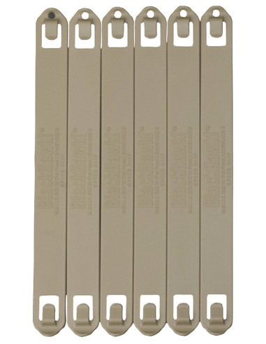 Clips rápidos BLACKHAWK! S.T.R.I.K.E. o PALS/MOLLE coyote (6 ud.) - 9" - 38C906CT
