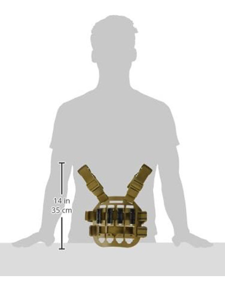 Plataforma modular BLACKHAWK! S.T.R.I.K.E. CQC para muslo - medidas