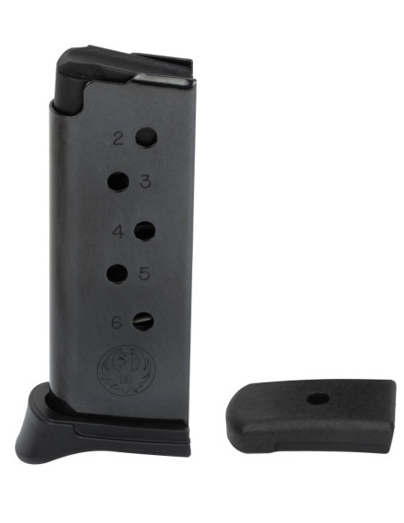 Cargador metálico RUGER LCP 6R con placa base extendida - 380 Auto - 90333