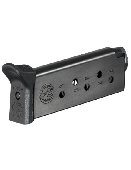 Cargador metálico RUGER LCP 6R con placa base extendida - 380 Auto - 90333