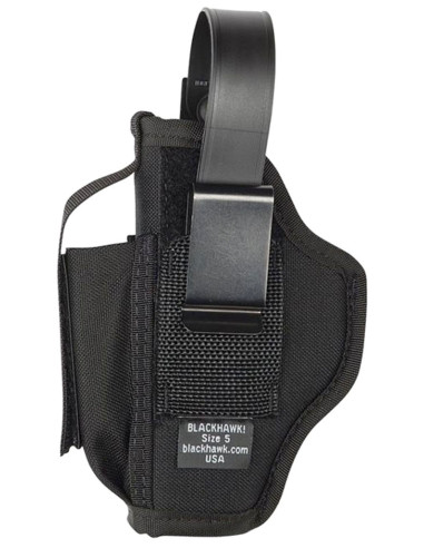 Funda de nylon BLACKHAWK! ambidiestra con porta cargador - 3.75"-4.5" - 40AM05BK