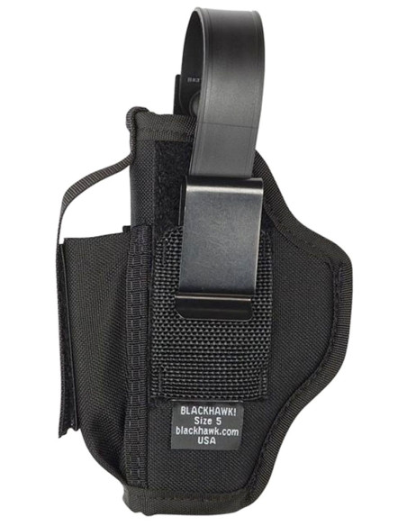 Funda de nylon BLACKHAWK! ambidiestra con porta cargador - 3.75"-4.5" - 40AM05BK