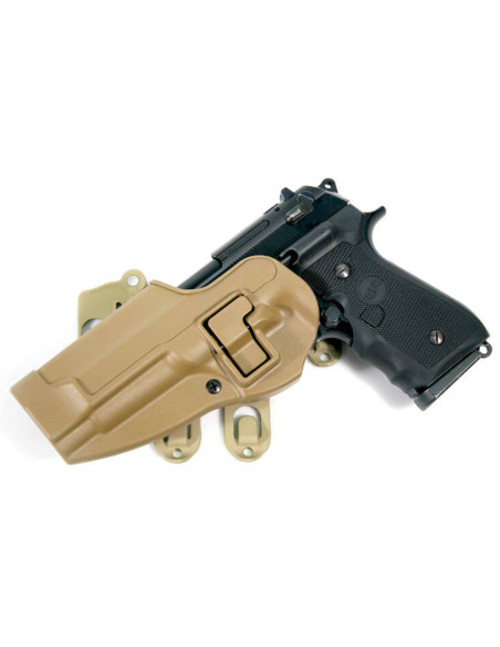 Plataforma BLACKHAWK! S.T.R.I.K.E. CQC con funda SERPA (zurdo) para Beretta 92/96 - 40CL01CT-L