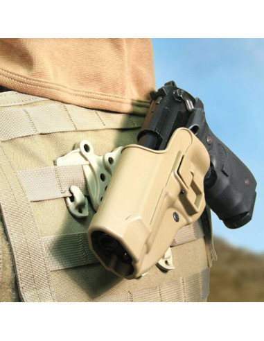 Plataforma BLACKHAWK! S.T.R.I.K.E. CQC con funda SERPA (zurdo) para Beretta 92/96 - 40CL01CT-L