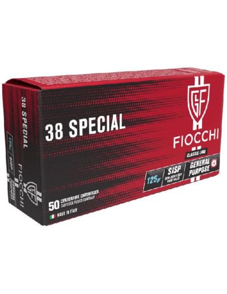 Munición FIOCCHI Classic - 38 S&W Special - 125 grains - SJSP - 70 0394