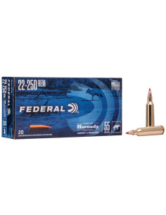 Munición metálica FEDERAL Varmint & Predator Hornady V-Max - 22-250 Rem. - 55 grains - V22250VM2