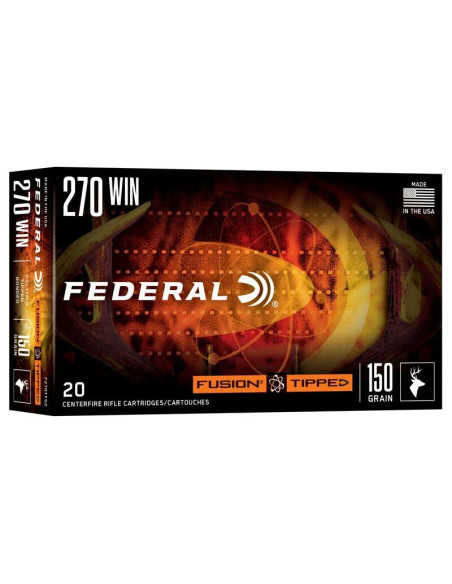 Munición metálica FEDERAL Fusion Tipped - 270 Win. - 150 grains - F270TFS2