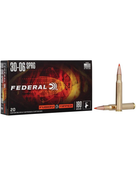 Munición metálica FEDERAL Fusion Tipped - 30-06 - 180 grains - F3006TFS3