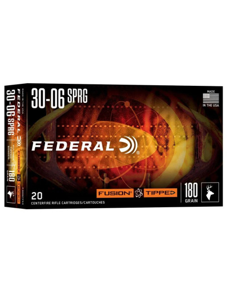 Munición metálica FEDERAL Fusion Tipped - 30-06 - 180 grains - F3006TFS3