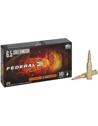 Munición metálica FEDERAL Fusion Tipped - 6.5 Creedmoor - 140 grains - F65CRDTFS1