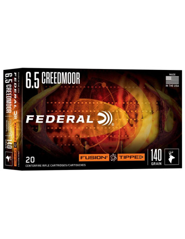 Munición metálica FEDERAL Fusion Tipped - 6.5 Creedmoor - 140 grains - F65CRDTFS1