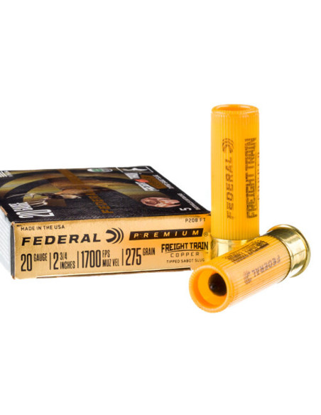 Balas para escopeta 20/70 FEDERAL Freight Train Copper Sabot - 275 grains - P208 FT