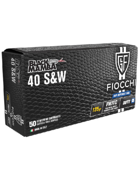 Munición FIOCCHI Top Defence BLACK MAMBA - 40 S&W - 135 grains - FMJTC - 70 0415