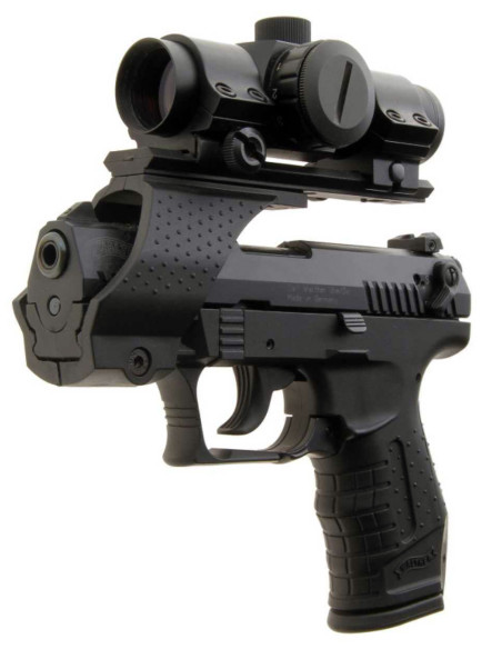 Montura WALTHER carril Weaver montada sobre PPQ M2