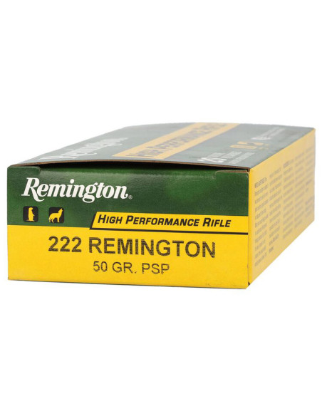 Munición metálica REMINGTON HIGH PERFORMANCE RIFLE - 222 Rem. - 50 grains - 21303