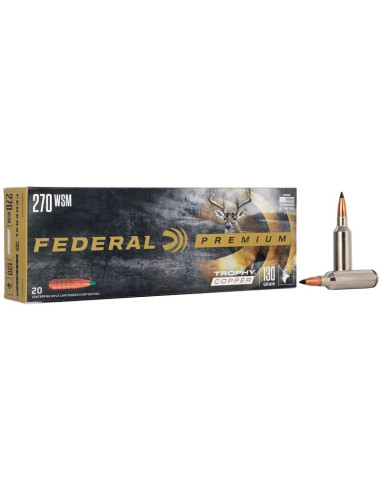 Munición metálica FEDERAL Trophy Copper - 270 WSM - 130 grains - P270WSMTC1