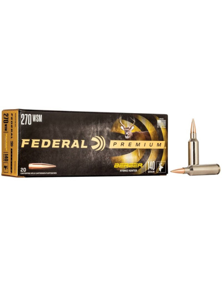 Munición metálica FEDERAL Berger Hibrid Hunter - 270 WSM - 140 grains - P270WSMBCH1