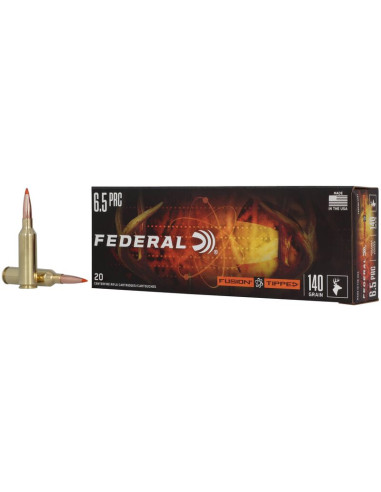 Munición metálica FEDERAL Fusion Tipped - 6.5 PRC - 140 grains - F65PRCTFS1