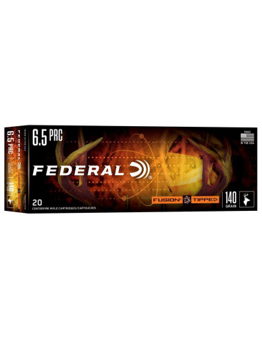 Munición metálica FEDERAL Fusion Tipped - 6.5 PRC - 140 grains - F65PRCTFS1