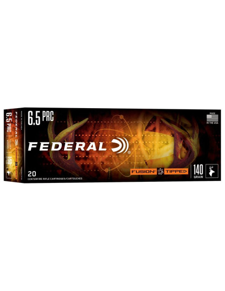 Munición metálica FEDERAL Fusion Tipped - 6.5 PRC - 140 grains - F65PRCTFS1