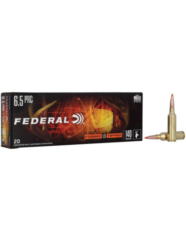Munición metálica FEDERAL Fusion Tipped - 6.5 PRC - 140 grains - F65PRCTFS1
