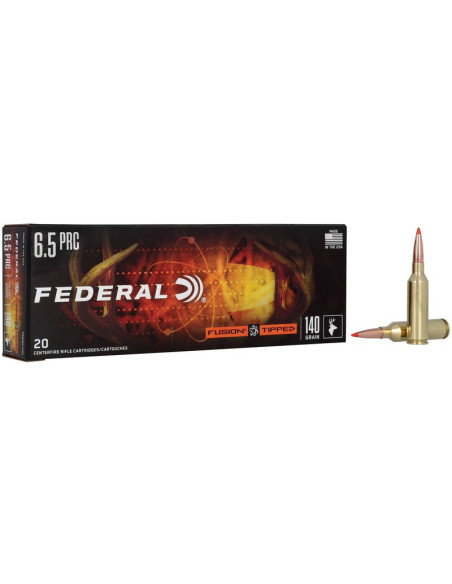 Munición metálica FEDERAL Fusion Tipped - 6.5 PRC - 140 grains - F65PRCTFS1