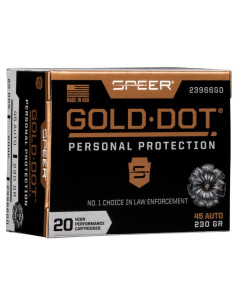Munición SPEER Gold Dot - 45 ACP - 230 grains - GDHP - 23966GD