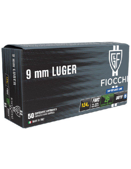 Munición FIOCCHI Top Defence ZP DUTY - 9mm. Para. - 124 grains - FMC - 70 9317
