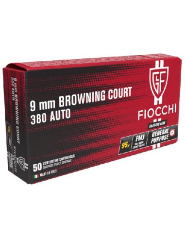 Munición FIOCCHI Classic - 9mm. corto - 95 grains - FMJ - 70934000
