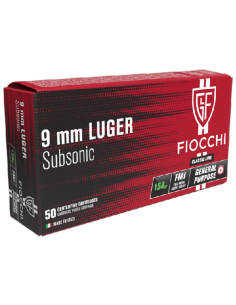 Munición FIOCCHI Classic - 9mm. Para. SUBSONIC - 158 grains - FMJ - 70901600