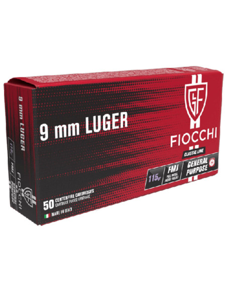 Munición FIOCCHI Classic - 9mm. Para. - 115 grains - FMJ - 70935300