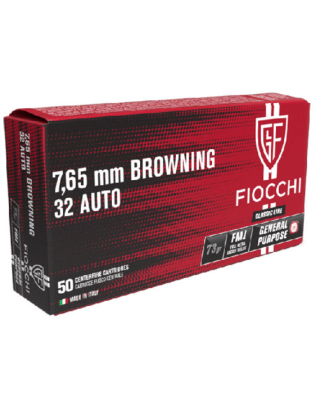 Munición FIOCCHI Classic - 7.65 BROW. - 73 grains - FMJ - 70765000