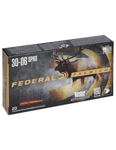 Munición metálica FEDERAL Nosler Partition - 30-06 - 180 grains - P3006F
