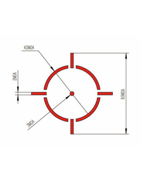 Retícula Punto rojo 3 M.O.A