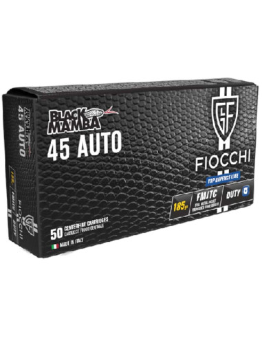 Munición FIOCCHI Top Defence BLACK MAMBA - 45 ACP - 185 grains - FMJTC - 70113600