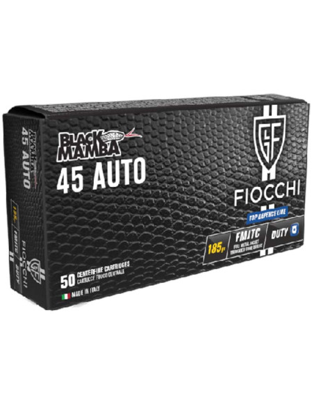 Munición FIOCCHI Top Defence BLACK MAMBA - 45 ACP - 185 grains - FMJTC - 70113600