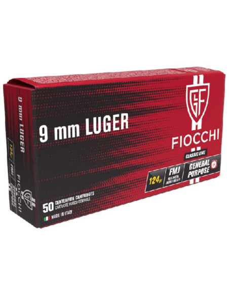 Munición FIOCCHI Classic - 9mm. Para. - 124 grains - FMJ - 70911200