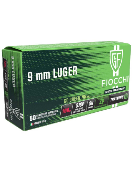 Munición FIOCCHI SN ZP - 9mm. Para. - 100 grains - 70941300