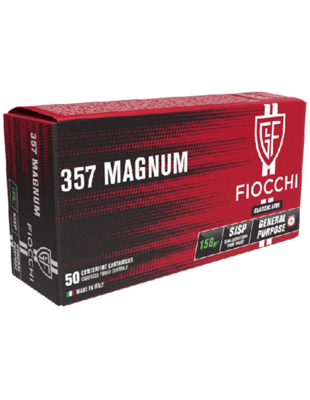 Munición FIOCCHI Classic - 357 Magnum - 158 grains - SJSP - 70357000
