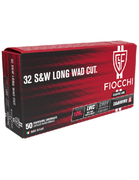 Munición FIOCCHI Classic - 32 WC - 100 grains - punta de plomo - 71033500