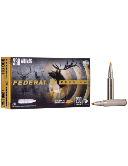 Munición metálica FEDERAL Trophy Bonded Tip - 338 Win. Mag. - 200 grains - P338TT2