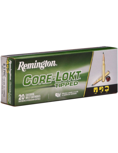 Munición metálica REMINGTON Core-Lokt Tipped - 6.5 PRC - 140 grains - R20043