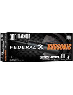 Munición metálica FEDERAL Subsonic Fusion Tipped - 300 AAC Blk - 190 grains - F300BMSR3