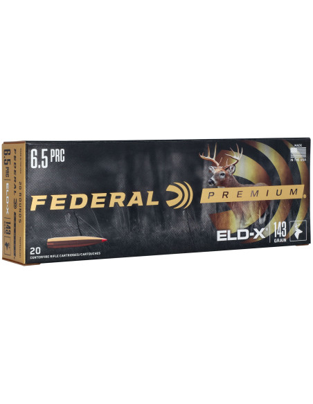 Munición metálica FEDERAL ELD-X - 6.5 PRC - 143 grains - P65PRCELDX1