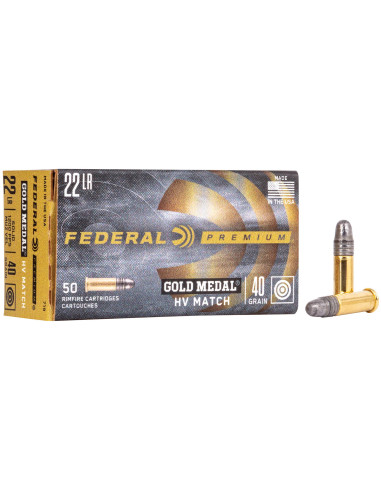 Munición FEDERAL Gold Medal HV Match - .22LR - 40 grains - LRN - 719