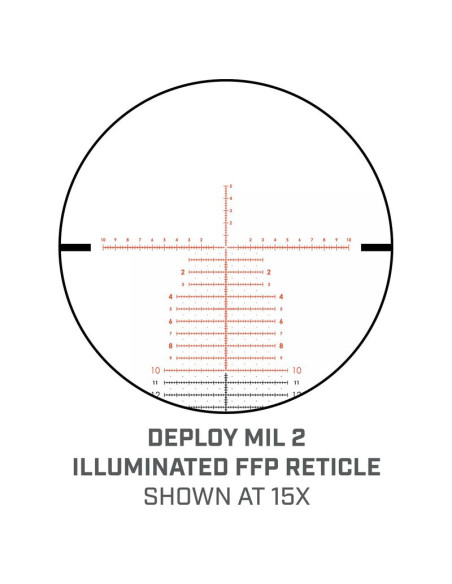 Retícula del Visor BUSHNELL MATCH PRO ED 3-18x50 Side Focus Deploy MIL 2 FFP ilum. - MP31850DMI