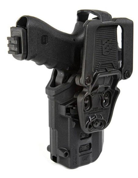 Funda de servicio BLACKHAWK! T-SERIES de Nivel 3 (zurdo) - GLOCK17 con linterna TLR 8 / RDS - 44NF00BKL