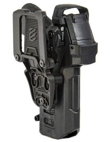 Funda de servicio BLACKHAWK! T-SERIES de Nivel 3 (zurdo) - GLOCK17 con linterna TLR 8 / RDS - 44NF00BKL